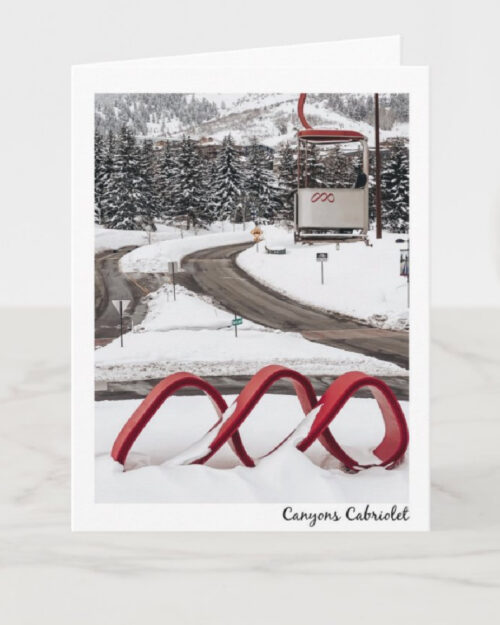 Canyons cabriolet, mountain town, ski town, snow, ski gifts, cards