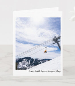 OBX, orange bubble express, mountains, ski town, snow