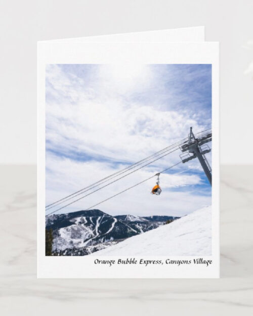 OBX, orange bubble express, mountains, ski town, snow