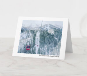 red pine gondola, park city mountain, ski season, ski gift, greeting cards, snow, mountains