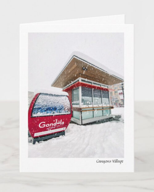 canyons village, park city, gondola, snowy